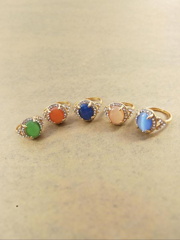 Random Color & Style Ring Set, Fashion Jewelry for Party, Daily Clothing Decor, Trendy All-match & Exquisite Jewelry for Birthday Gift 3
