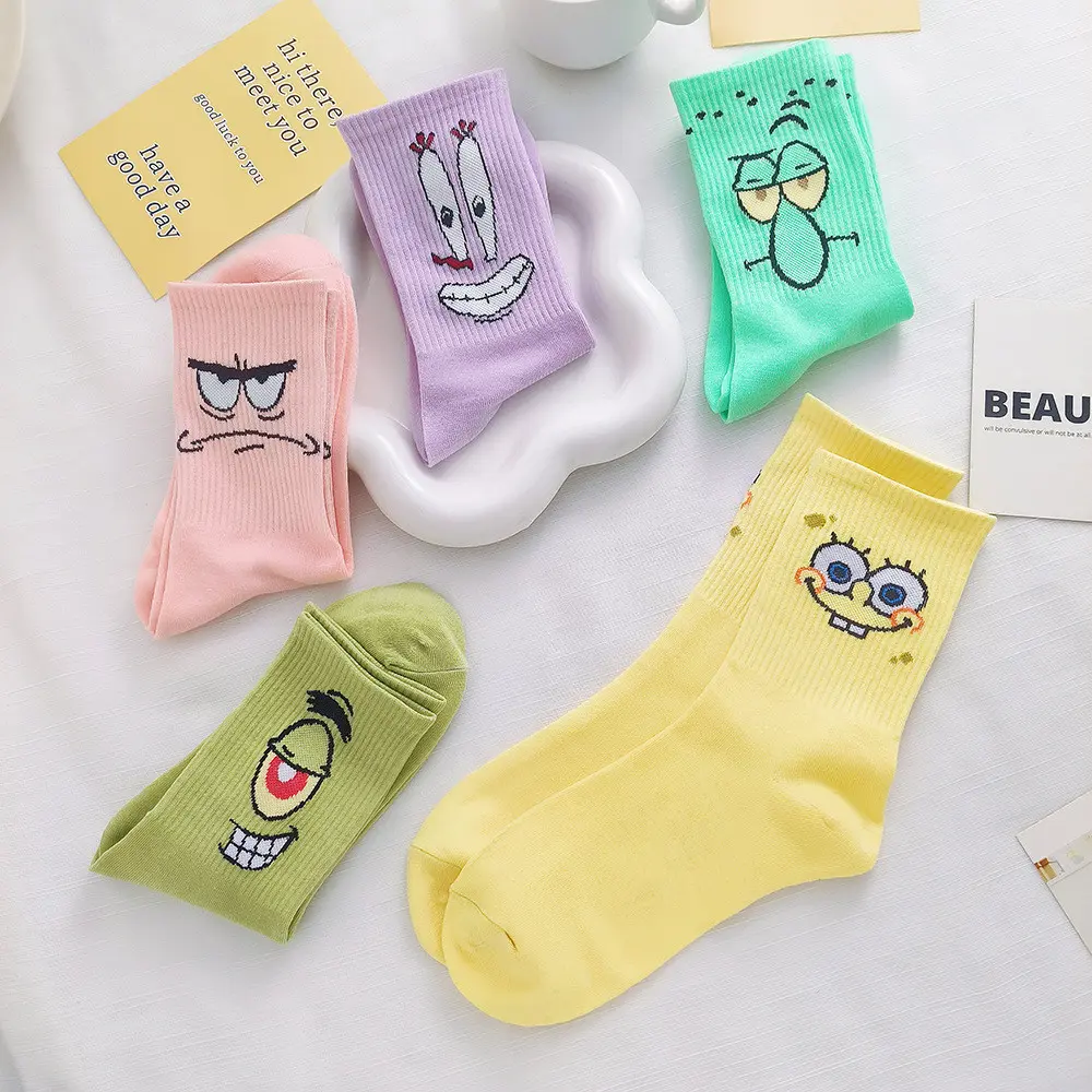 Tất Mùa Hè, Dopamine, Phong Cách Người Nổi Tiếng Trên Internet, Thiết Kế Spongebob Squarepants Hoạt Hình, Thích Hợp Cho Thể Thao Và Thể Dục, Thoáng Khí, Thích Hợp Cho Học Sinh