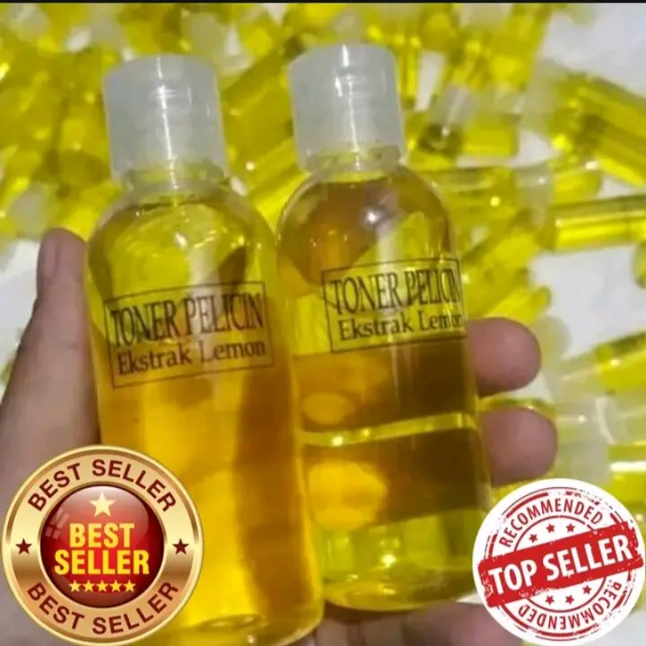 Toner Pelicin Ekstrak Lemon Beli 1 Gratis 1 Toner Pencerah dan Pelicin Wajah