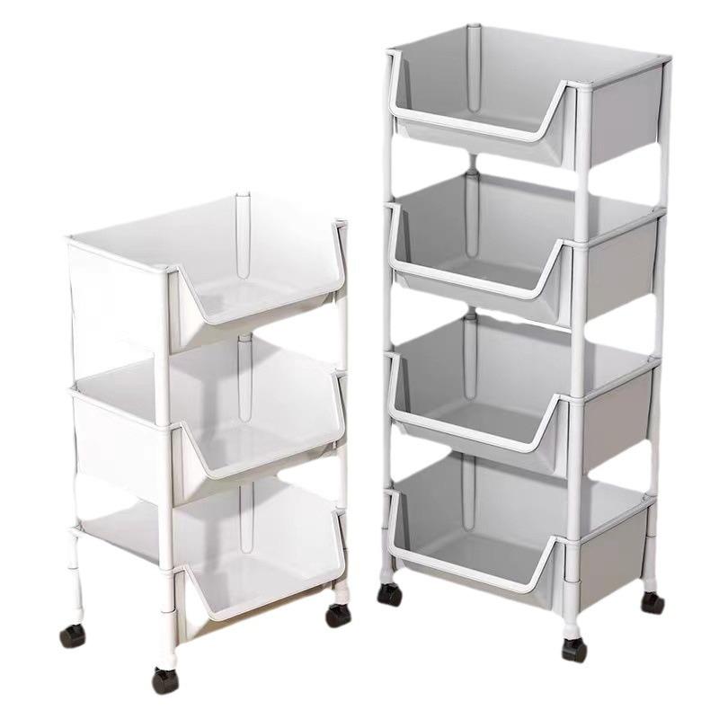 Giá Để Sách, Giá Để Đồ Sàn, Gia Dụng, Nhiều Tầng, Lưu Trữ Để Bàn, Tủ Sách, Có Thể Di Chuyển, Thích Hợp Cho Phòng Khách Đồ Ăn Nhẹ Và Đồ Lặt Vặt, Kiểu Xe Đẩy Kitchen 4