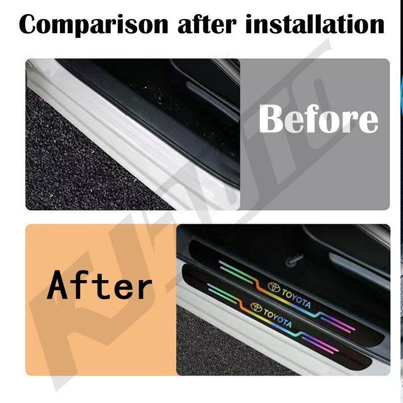 Product Introduction of Nhãn Dán Bảo Vệ Ngưỡng Cửa Xe Hơi Laser, Toyota Veloz Mới, Phản Quang Đầy Màu Sắc, Chống Trầy Xước Bệ Cửa Xe Hơi, Phụ Kiện Thể Thao TRD GR 30