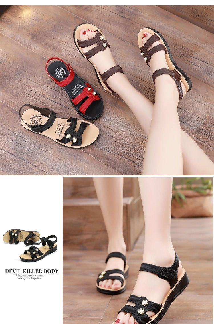 Product Introduction of Dép Cho Mẹ TRUNG NIÊN, Thời Trang Ngoài Trời, Quai Dán, Thích Hợp Cho Phụ Nữ TRUNG NIÊN Và Cao Tuổi, Giày Bà, Hàng Mới Về Mùa Hè 2024 7