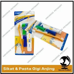 Toothpaste & Tooth brush Pet Dog Cat - Pasta & Sikat Gigi Plus 2 Sikat