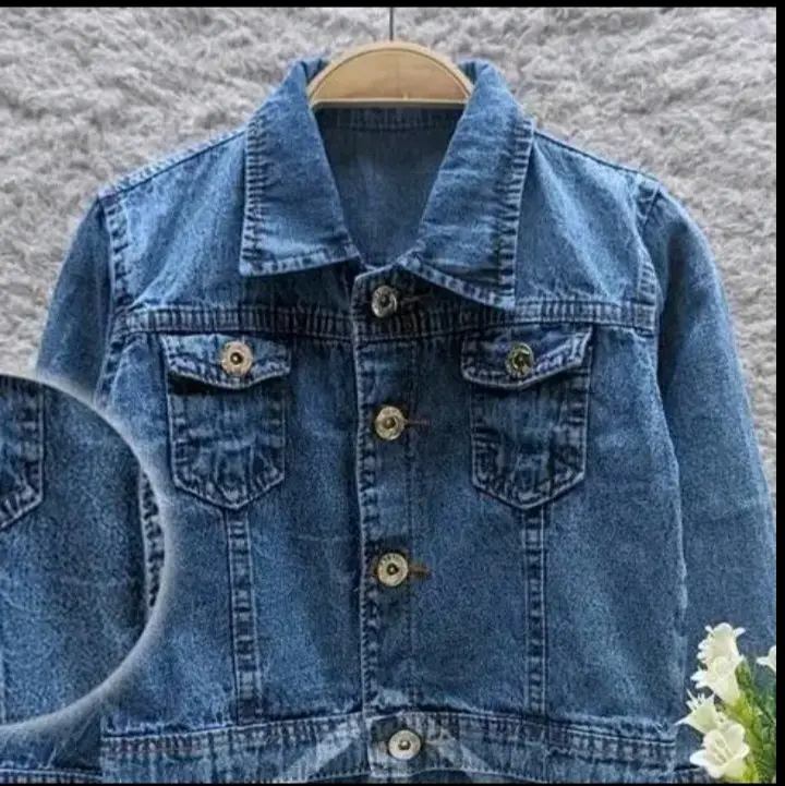 JAKET JEANS ANAK MOTIF 3D USIA 1-10 TAHUN Perempuan 3