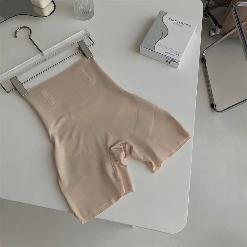 Quần Định Hình Thể Thao, Cạp Cao, Bó Eo, độn Hông, Liền Mạch, Đáy Độ Co Giãn Cao, Màu Trơn Chéo Nổi, Cỡ Lớn, Thích Hợp Cho Quần Legging Thể Thao 3