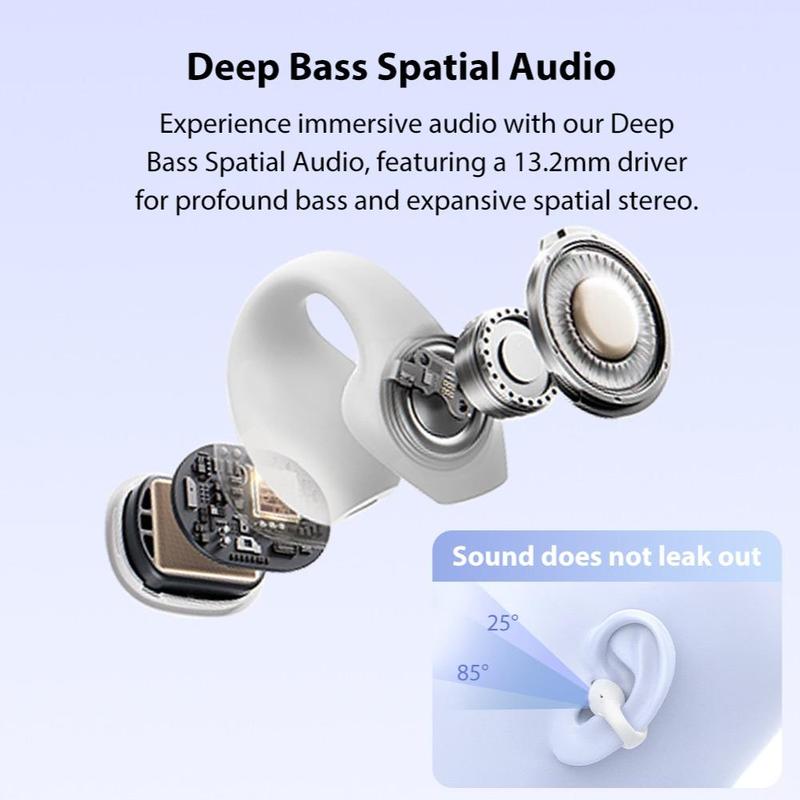MINISO X29 Wireless Earphone, Clip-ear Design Earphone with Touch Control Display, Stereo Sound Wireless Earbuds for Sports, Gaming, Calling, Video, Headphones 6