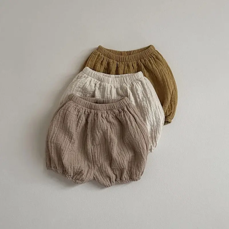 Summer baby loose lantern shorts thin design for boys and girls, children's casual pants for outerwear, baby big PP pumpkin pants
