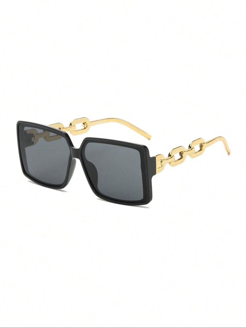 Product Introduction of Unisex Vintage Square Frame Sunglasses, Trendy Casual Sunglasses for Everyday Use, Fashion Accessories for Outdoor Activities 2