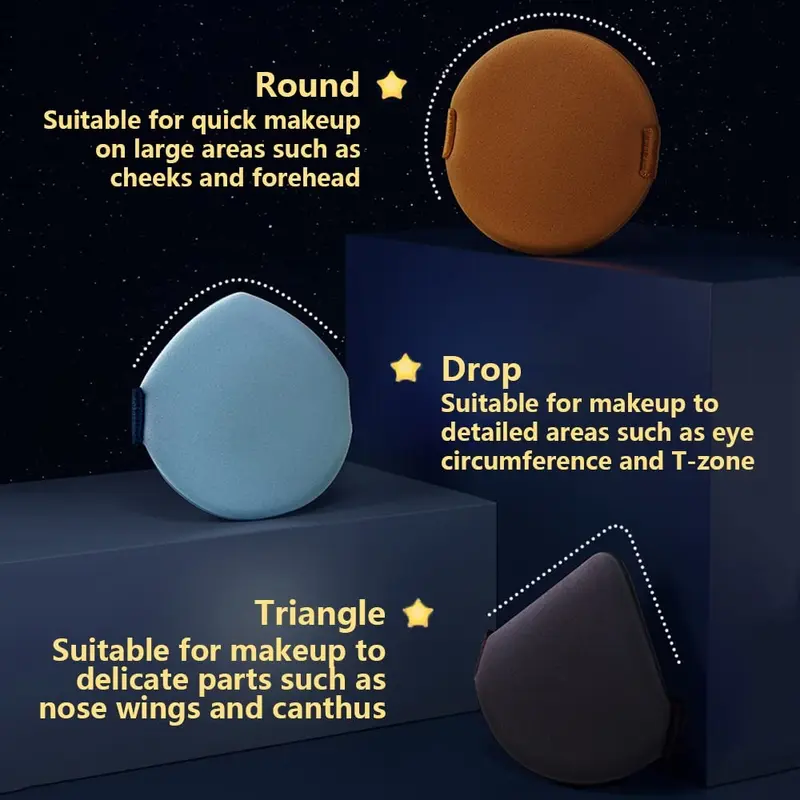 Sponge make up lembut spons cusion spons bedak tabur padat beauty powder puff foundation 2