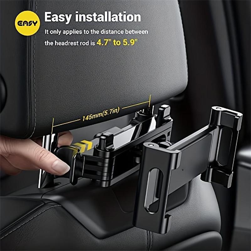 Car Headrest Tablet Mount, 1 Count Car Headrest Phone Holder, Car Phone Holder, Car Phone Hanging Rack, Flexible Adjustable Car Tablet Holder, Car Interior Accessories, Phone Accessories, Car Items 8