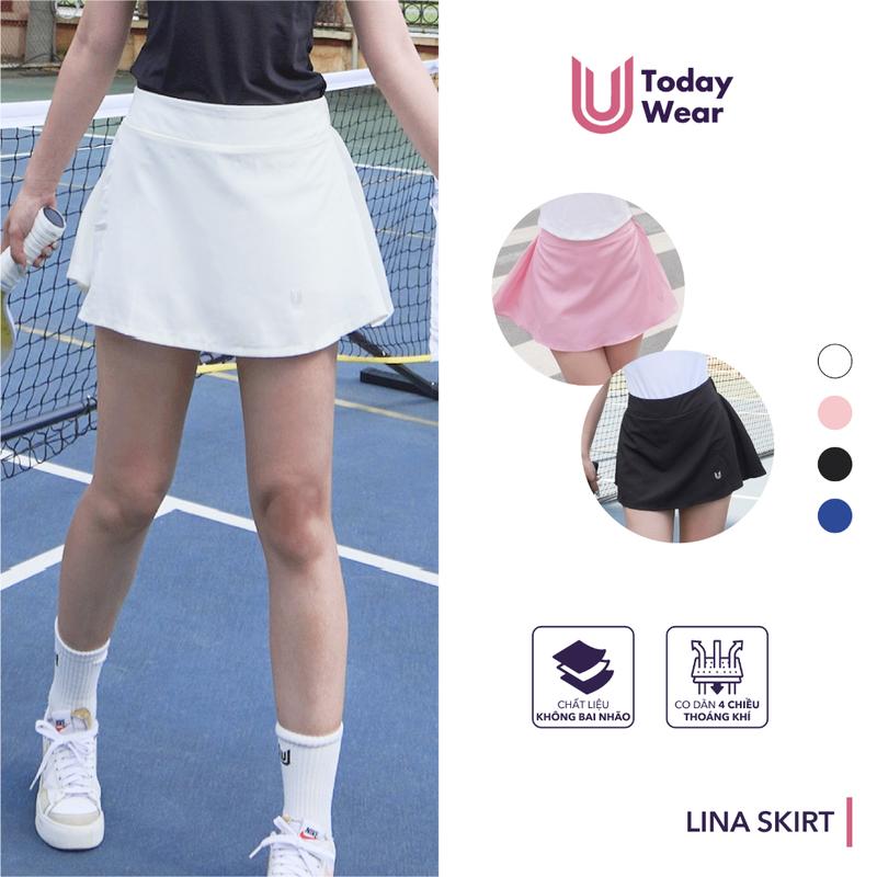 Lina Skirt - Chân váy ngắn thể thao, pickleball, tennis, cầu lông Today U Wear trẻ trung năng động dễ phối đồ Sport