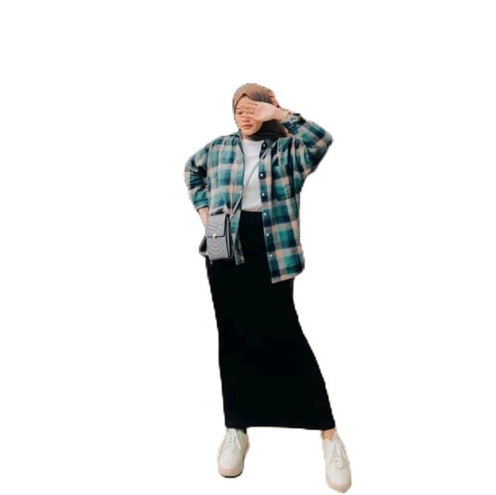 Rok Span Panjang Wanita Bahan Knit Black Series 0