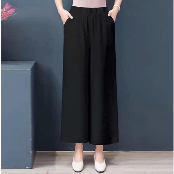 Quần Trung Niên Nữ Ống Suông Lưng Thun Tôn Dáng, Quần Dài Nữ Bigsize 2