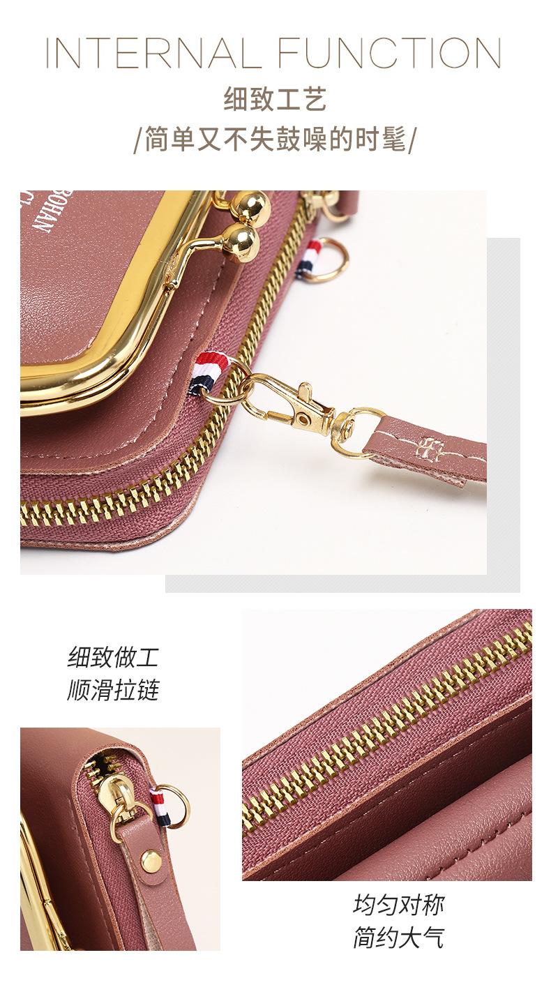 Product Introduction of Women Fashion Bag Clip Design Phone Pocket Shoulder Bag Pu Leather Female Small Crossbody Bags Ladies Messenger Purse Handbag 8