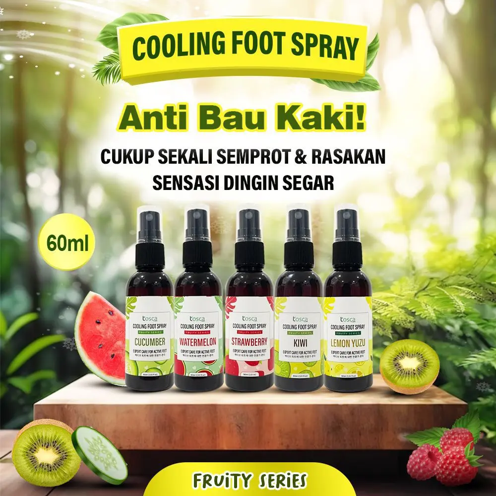 TOSCA Cooling Foot Spray Fruity Series Deodorant Kaki Penghilang Bau Kaki
