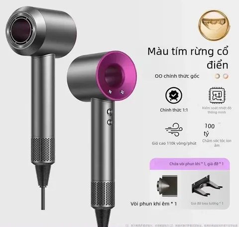 Máy Sấy Tóc Tạo Kiểu 2 Chiều Nóng Lạnh Công suất 2200W-VD.STORE maysay tocsalon máy sấy tóc máy sấy