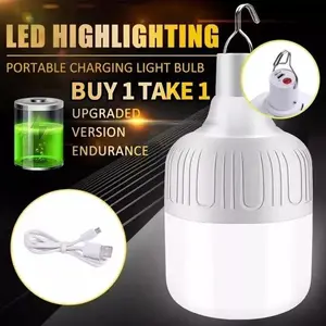 JoranKilat LED HIGHLIGHTING 20W-200W USB Lampu Emergency LED Magic Jumbo Tetap Nyala 3-5 Jam Otomatis Ngecas Sendiri Praktis untuk Camping & Memancing Malam