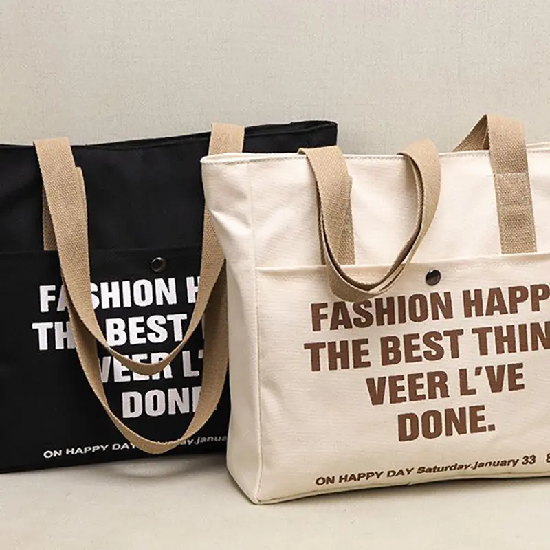 Túi Tote Vải Bố, Dành Cho Nữ, Dung Lượng Lớn, Túi Đeo Một Bên Vai, Thích Hợp Cho Học Sinh, Đi Lại, Đựng Máy Tính Xách Tay, Túi Xách Thường Ngày
