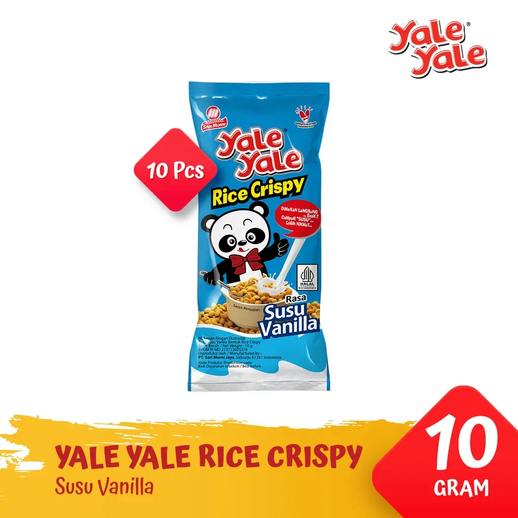Yale Yale Rice Crispy - Susu Vanilla [10 Pcs]