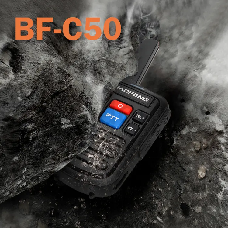 Bộ đàm cầm tay mini, Baofeng BF-C50, Khoảng cách dài, Bộ đàm 2 chiều, Baofeng BF C50, UHF 16 kênh, Bộ đàm Đèn