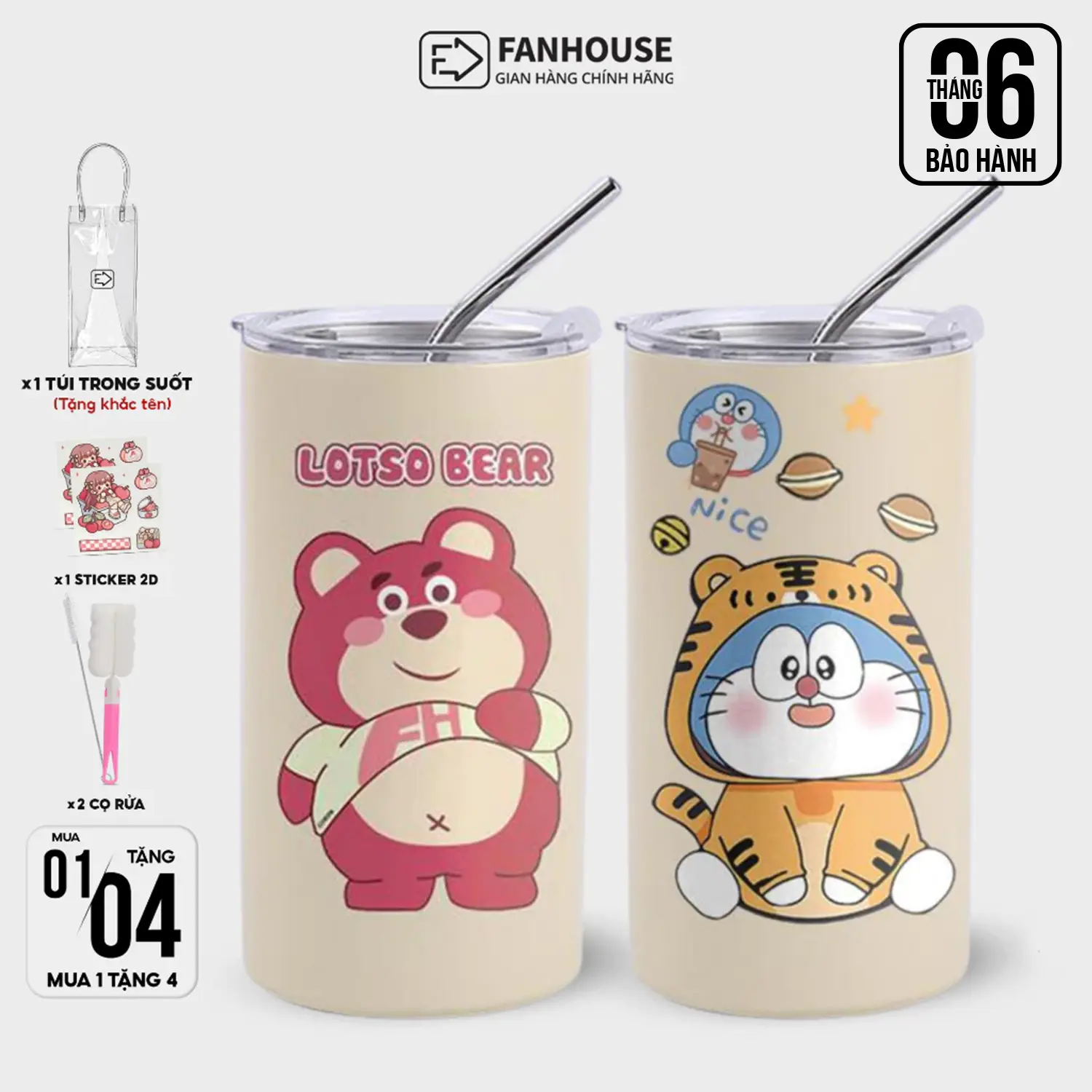 [Xả Hàng] Ly giữ nhiệt Iced Americano 350-600ml inox 304 bản lõi đúc liền khối Fan House khắc tên theo yêu cầu