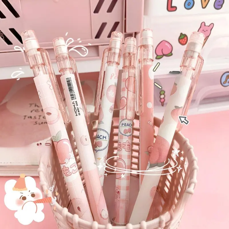 BB Pensil Cetek Mekanik 0.5 Termasuk Penghapus Pencil Mechanic Lucu Dino Peach Warna Pastel  Aesthetic Satuan Bearbears 3