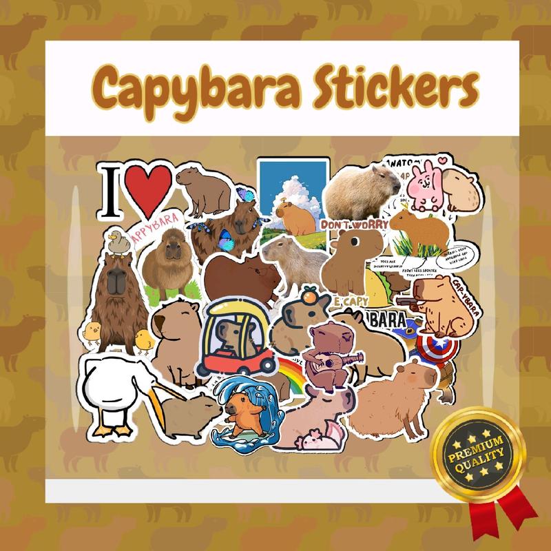 50pcs++ Sticker Capybara | CAPYBARA STICKER | Sticker hewan lucu | Sticker Aesthetic | Sticker Tumblr | Sticker Hiasan 1