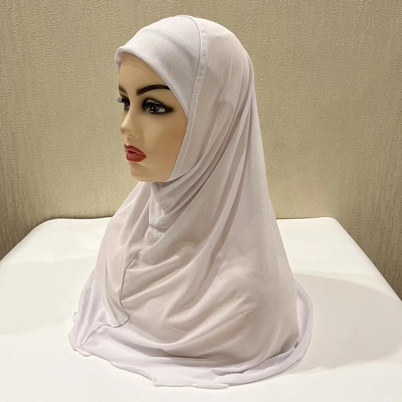 Product Introduction of Ramadan Headscarf Children's Scarf Girl 7 to 12 Years Old Muslim Islamic Shawl Soft Stretch Headscarf Malaysian Girl Children's Headscarf 25
