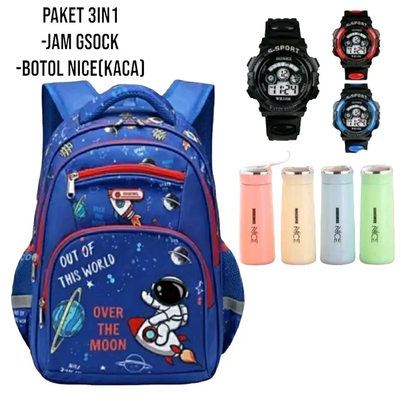TAS RANSEL ASTRONOT ANAK SEKOLAH SD SMP SMA MURAH BANYAK BONUS TERBARU Fashion tas  sekolah 2