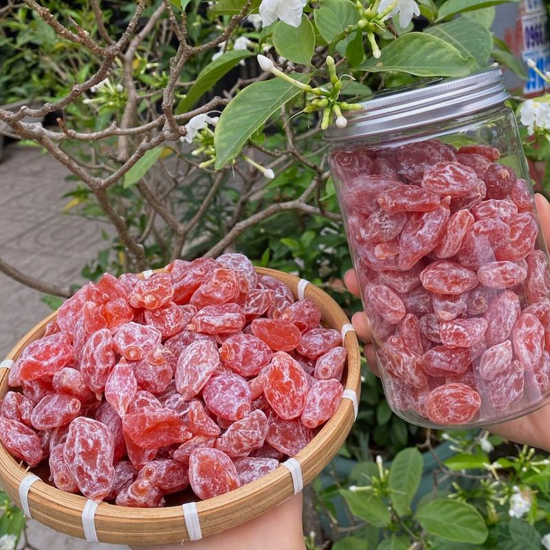 Ô MAI XÍ MUỘI ĐÀO HỒNG PHẤN CHUA NGỌT ĐÀ LẠT Snack Ăn Vặt Food 0