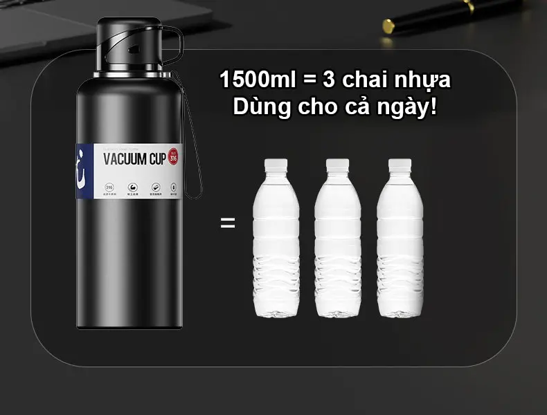 Bình giữ nhiệt inox 316 TAMIDI, bình giữ nhiệt dung tích 600ml-1500ml có nắp làm cốc, tích hợp lưới lọc trà-BTC05 5