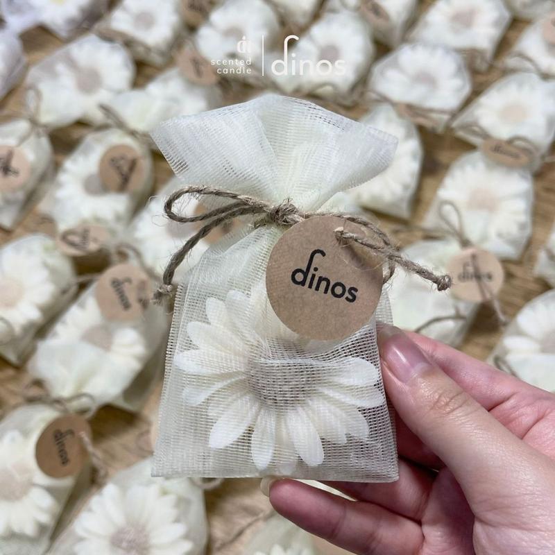 Nến / Sáp thơm hoa cúc Daisy, Túi thơm hoa cúc họa mi, Sáp thơm treo phòng, Qùa tặng dễ thương - Dinos Candle 3