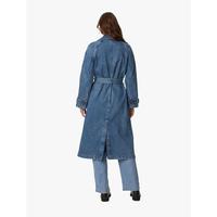 Gambar M&S - Jaket Wanita - Cotton Rich Denim Belted Trench Coat - Medium Indigo, UK 10 dari Marks & Spencer ID Kab. Bogor 2 Tokopedia
