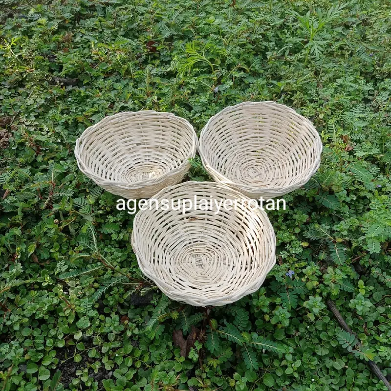 mangkok rotan isi 10 pcs keranjang snack diameter 13 cm 2