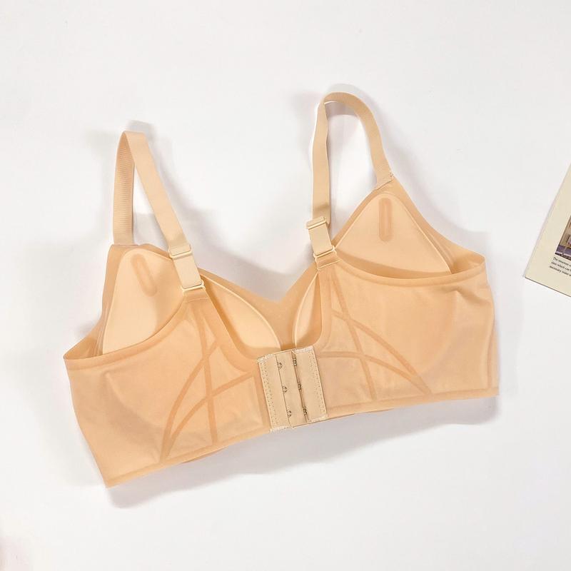 Áo ngực women không gọng vải su lụa cài lưng nhiều màu đủ size AN8273 Bra Tua Rua Nhung áo  lưng su thạch Nhung Tăm 4