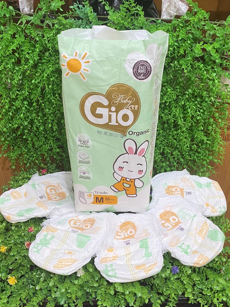 Product Introduction of Bim quần 100 miếng BabyGio Organic đủ size M tới 3XL, Tả em bé giá rẻ từ 5-23kg Bỉm Cho Bé Voi gio 100 5