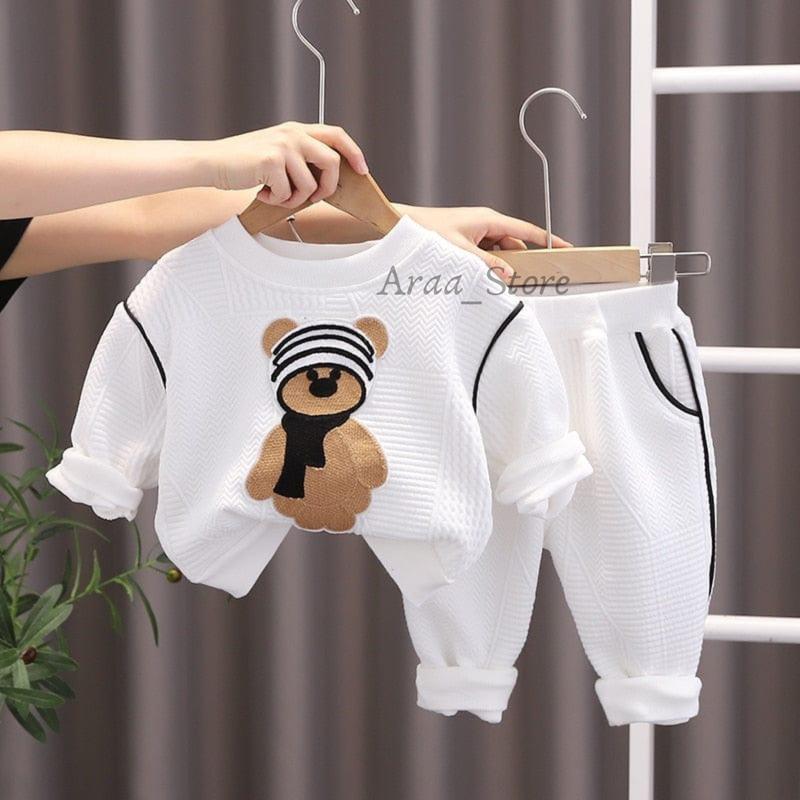 Setelan Joger Beruang Syall Anak Usia 1-6 Tahun Pakaian Anak Laki-Laki dan Perempuan_ara store Parsel 0