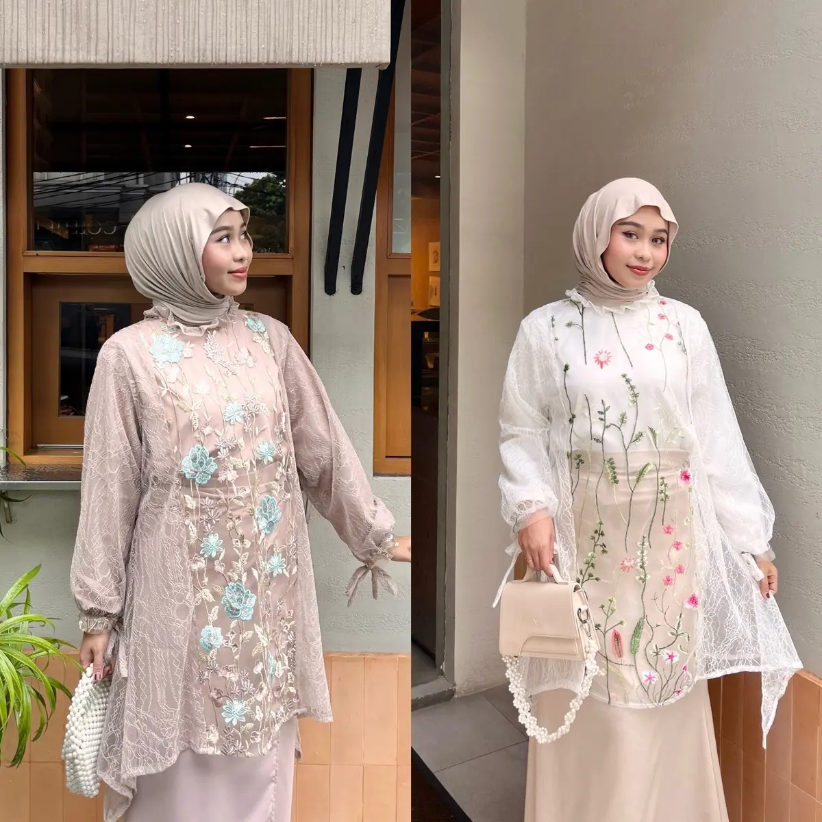 ZEMIRA TUNIK BRUKAT / TUNIK BRUKAT / OUTER BRUKAT / OUTER TILE GARDEN