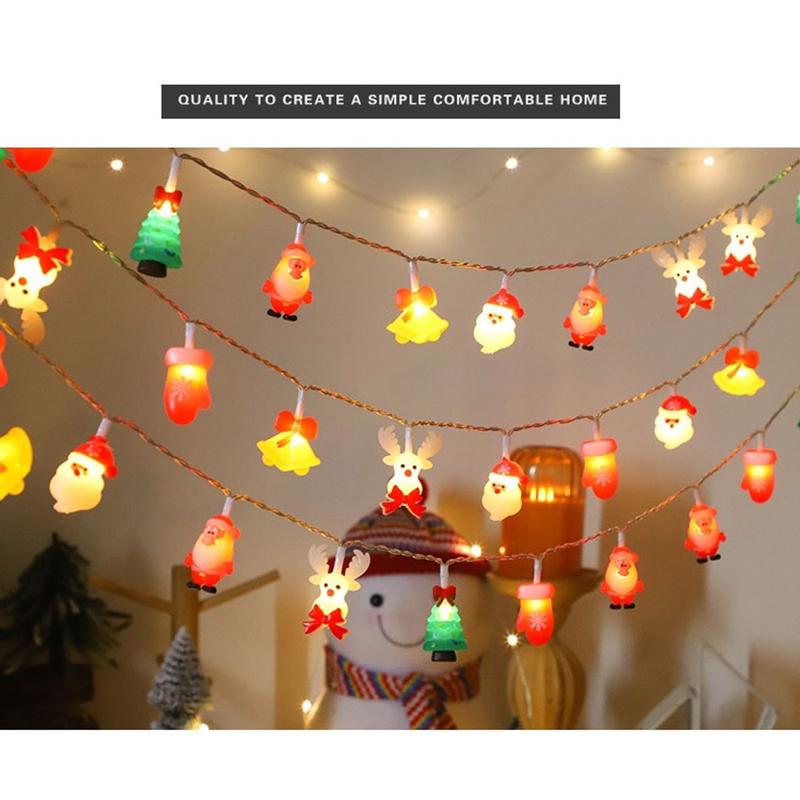 Dây Đèn Led To Giáng Sinh Noel Hình Nổi Ông Già Noel Cây Thông xᶖnh Xắn 4