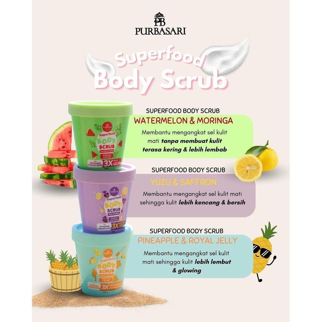 Purbasari Superfood Body Scrub 200ml Lulur Tubuh Pencerah Purbasari Superfood Body Scrub 200ml Lulur Tubuh Pencerah