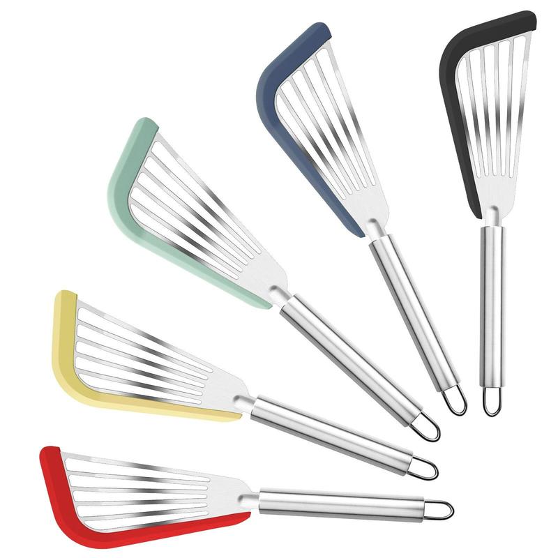 Silicone Fish Spatula  Slotted Turner with Soft Edge Heat Resistant Kitchen Cooking Tools Utensil 0