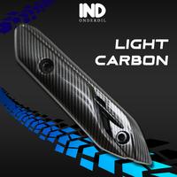 Gambar Pelindung Knalpot Vario 110 FI 2014 LED Hitam Polos Light Black Premium Carbon Cover Tutup Tameng Kenalpot Exhaust Muffler - Premium Black Carbon dari IND Onderdil Kota Bandung 4 Tokopedia