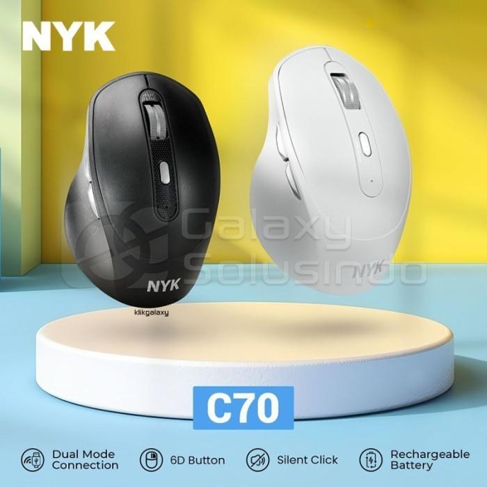 Gambar NYK C70 Silent Click Bluetooth Wireless Rechargeable Mouse dari GASOL MALANG Kota Malang Tokopedia