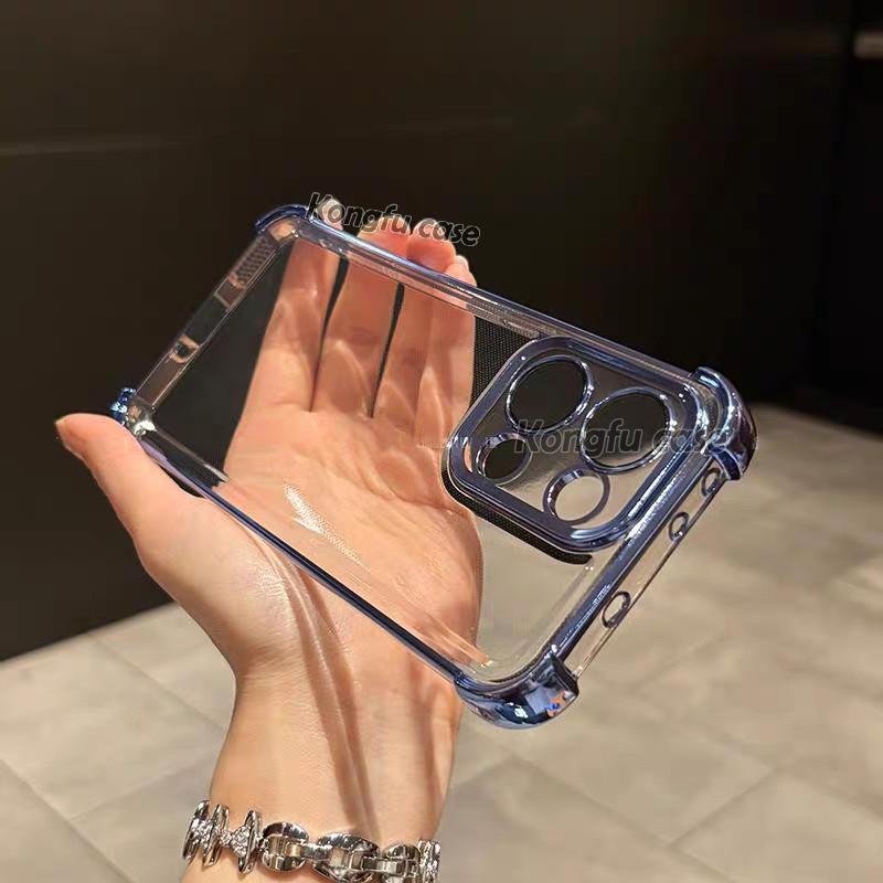 Product Introduction of Colour Clear Casing For OPPO Reno13 12 Pro F OPPOReno13Pro Reno12Pro Reno 13 12 F 5G Electroplate Transparent TPU Phone Case Shockproof Casing Protection Anti-fall Soft Back Cover 20