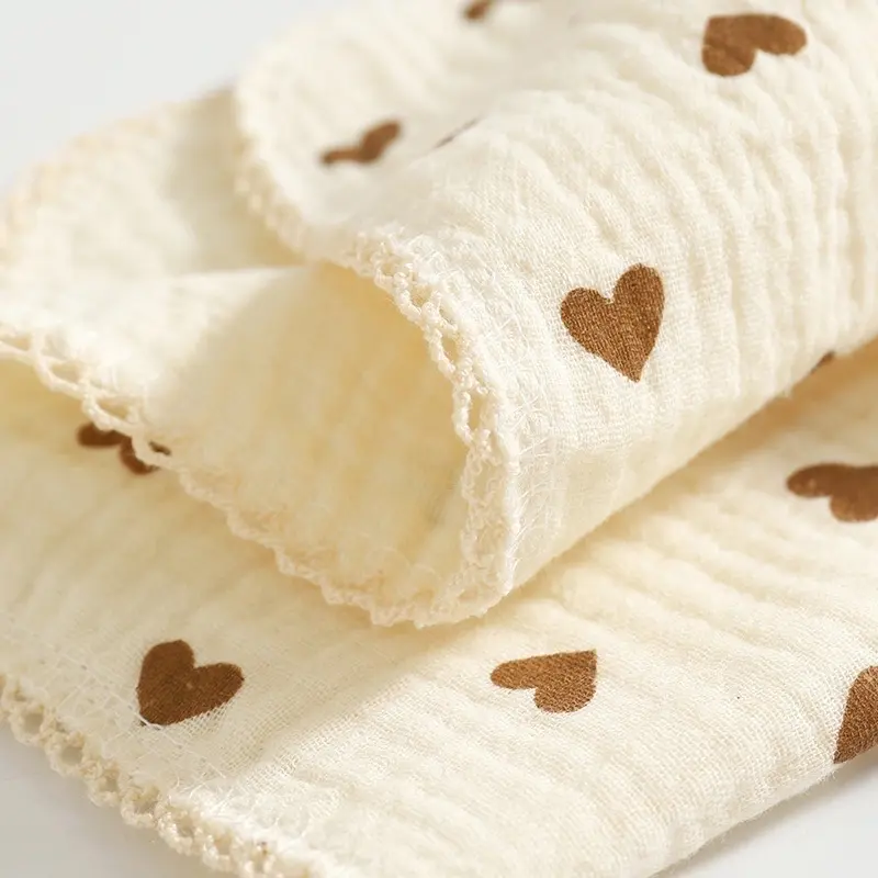 Sét 5 khăn yếm vải xô Muslin 2in1- Khăn sữa kèm yếm tam giác Cotton Kem Voi Len 6