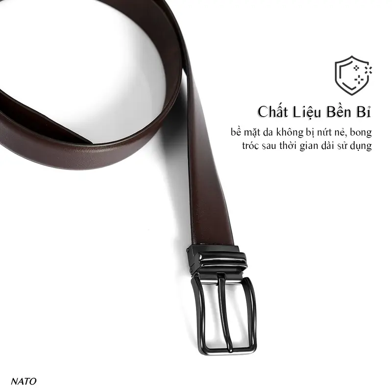 Thắt Lưng Nam MERCURY Khóa Lỗ Kim Da Bò Thật Cao Cấp Bền Đẹp Sang Trọng Công Sở Thời Trang Đi Làm Học Bản Nhỏ Sinh Viên NATO 6
