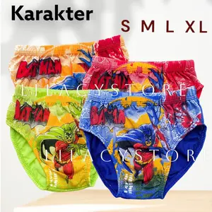 12 Pcs Celana Dalam Anak Laki - Laki Karakter Hero Katun