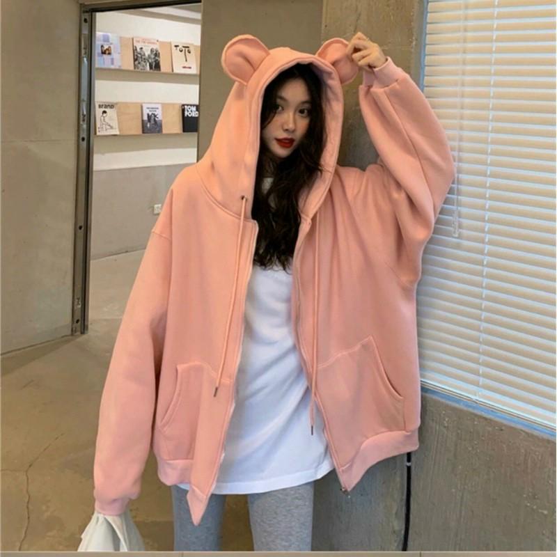 Product Introduction of Áo Hoodie Nữ Tai Thỏ Cá Tính Nỉ Unisex Form Rộng - Women, Top 9