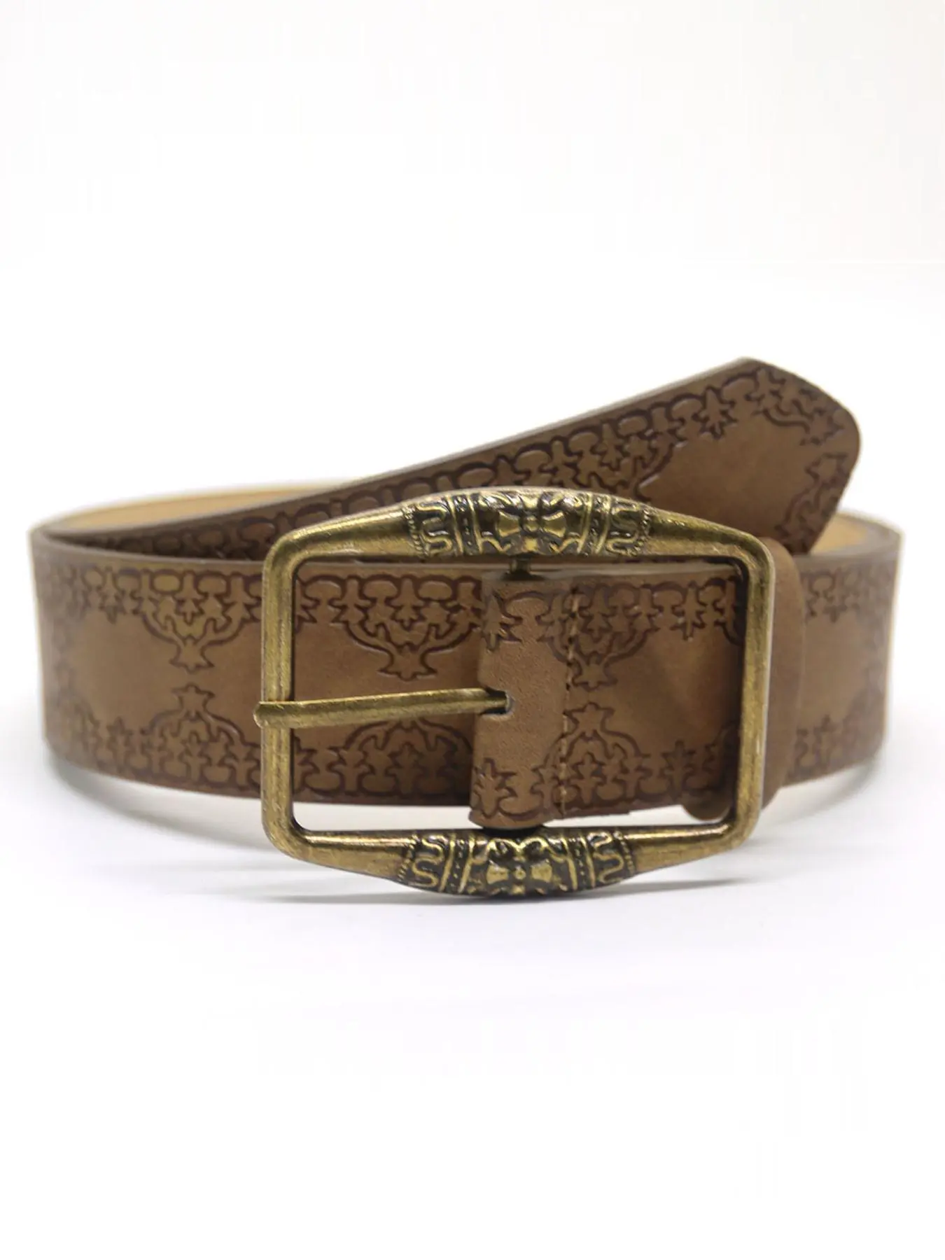 Punk Style Colorblock Pu Buckle Belt, Vintage Western Belt for Women, Fashion Accessories for Jeans & Trousers