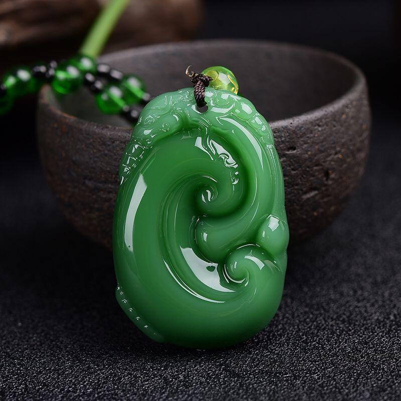 Vòng Cổ Phật Quan Âm, Ngọc Bích Giả Màu Xanh Lá Cây, Cầm Tay Và Phật Di Lặc, Dây Chuyền Áo Len Tỳ Hưu, Mặt Dây Chuyền Khóa Hòa Bình, Đồ Trang Trí Treo Thần Tài, Bán Buôn, Nhà Máy Sản Xuất 8